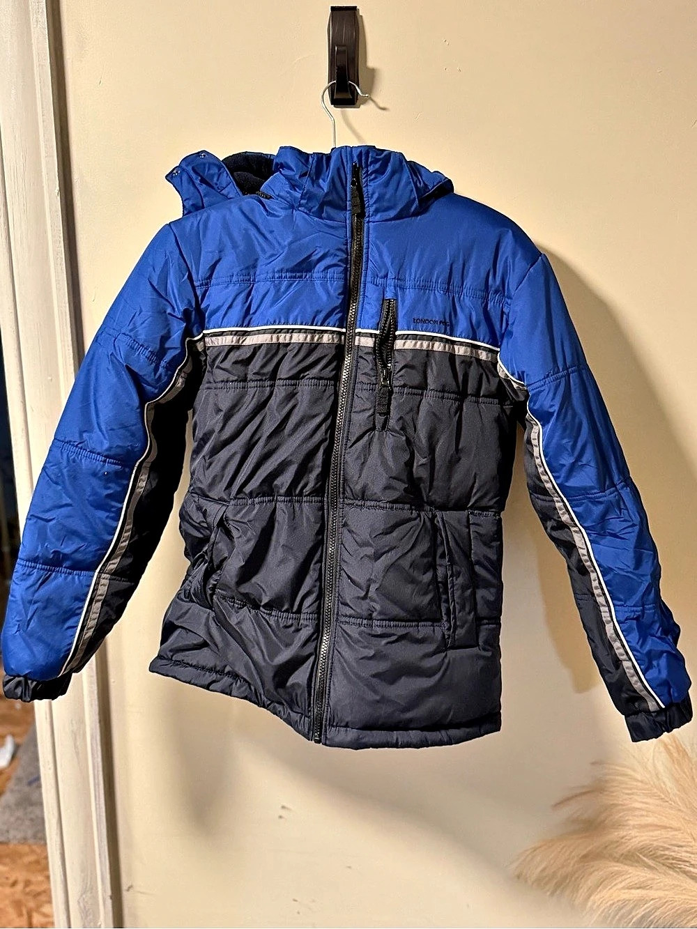 London Fog Kids Color Block Puffer Jacket Size 14-16